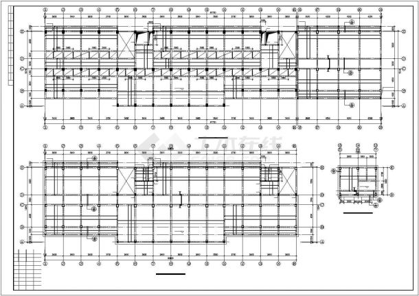 湘潭市人民路某7层框架结构综合商业楼全套结构设计CAD图纸-图一