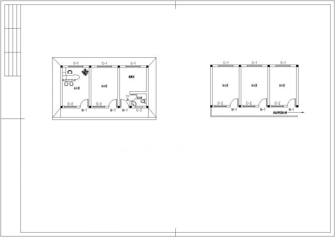 某2层砖混结构办公楼设计cad详细结构施工图（含建筑图）_图1