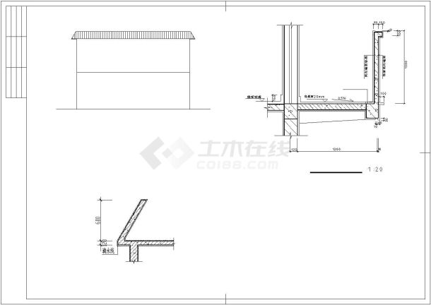 某2层砖混结构办公楼设计cad详细结构施工图（含建筑图）-图二