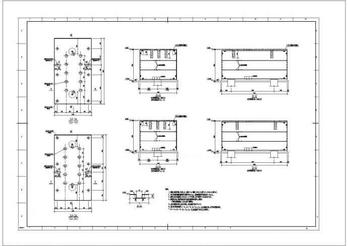 某框架结构电力控制楼结构施工CAD图_图1