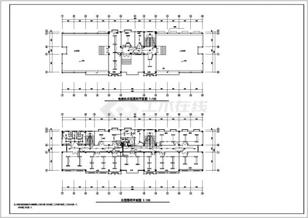 某地五层办公楼建筑电气设计图（含设计说明）-图二