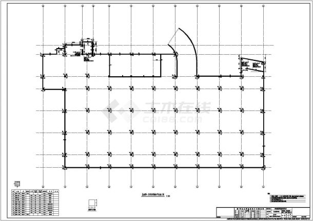 某地下单层框架结构车库设计cad详细结构施工图-图二