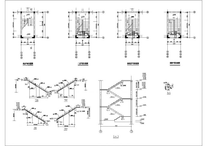 长42.7米宽10.8米6层砖混住宅楼结构施工图_图1