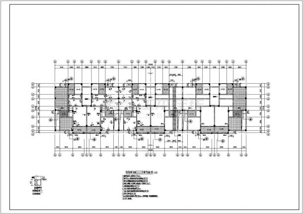 江苏某多层框架结构住宅楼设计cad全套结构施工图-图二