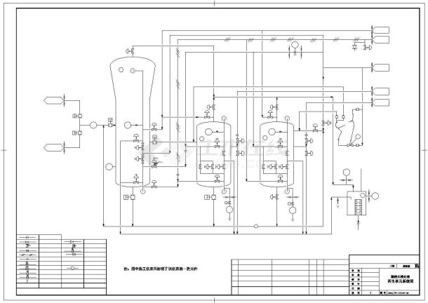 南京市某大型发电厂凝结水精处理工艺设计CAD图纸-图一