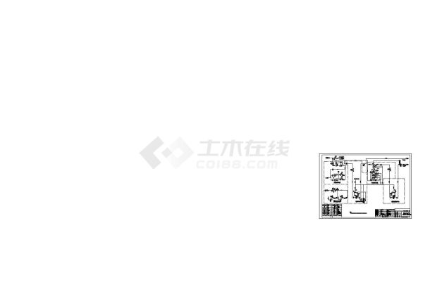 南京市某大型发电厂凝结水精处理工艺设计CAD图纸-图二