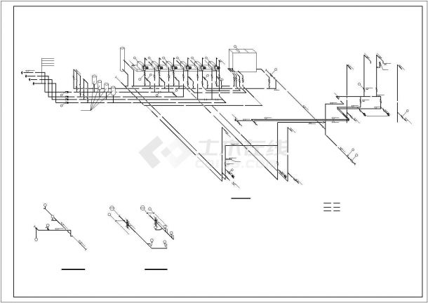 秦皇岛市某大型给水厂加药间全套结构工艺设计CAD图纸-图一