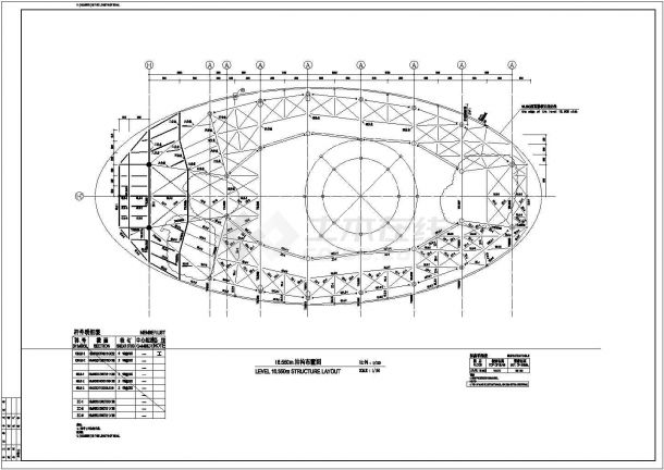 某框架结构多层体育馆设计cad全套结构施工图-图二