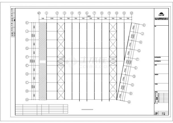 鹏翔岗石有限公司A栋扩建厂房结构施工图【12个CAD文件】-图二