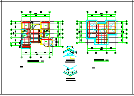 4层砖混结构别墅结构cad设计施工图-图二