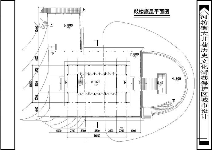 鼓楼室内设计CAD方案图纸_图1