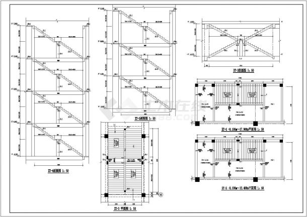 某五层混凝土框架结构综合楼设计cad全套结构施工图（含设计说明）-图一