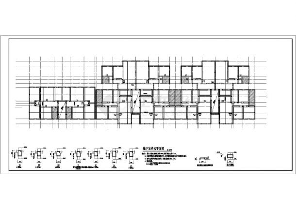 某6层筏板基础砖混结构住宅楼设计cad全套结构施工图（含设计说明）-图二
