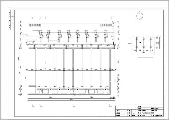 呼和浩特市某大型污水处理厂MBR膜池结构+工艺设计CAD图纸_图1