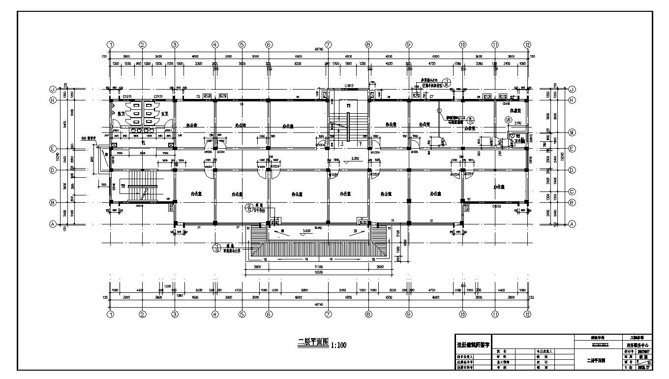 某四层办公楼建筑施工详图