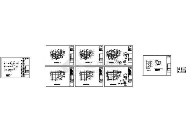 重庆多层框架结构商业会所结构施工图-图二