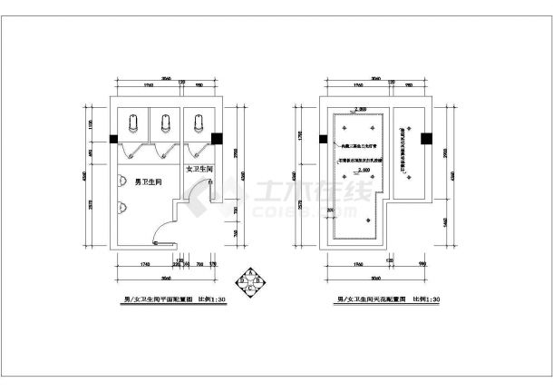 湖北省武汉市某大型连锁酒店改造装修施工CAD图纸-图二