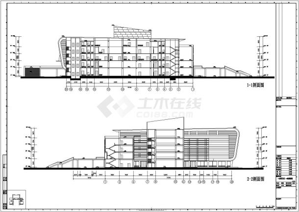 江苏某地9层现代风格市级档案楼设计全套cad图纸-图一