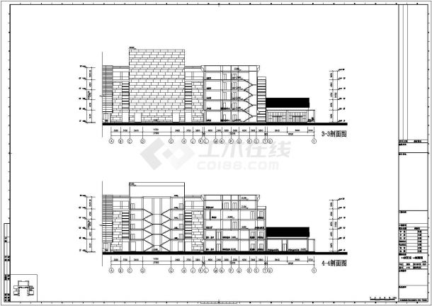 江苏某地9层现代风格市级档案楼设计全套cad图纸-图二