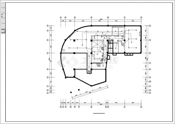 昆明市长阳路某14+1层框架结构商务酒店全套平面消防设计CAD图纸-图一