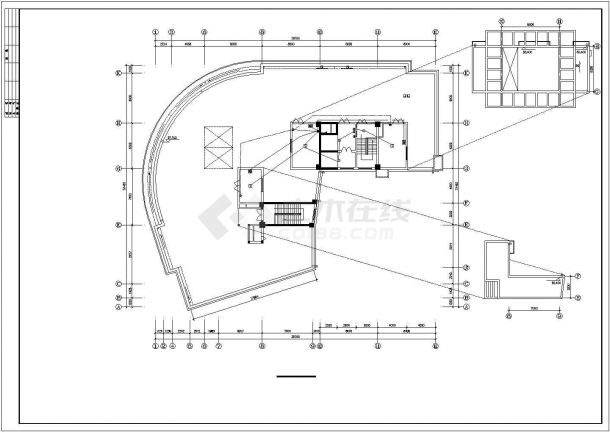 昆明市长阳路某14+1层框架结构商务酒店全套平面消防设计CAD图纸-图二