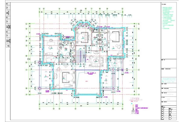 上海某二层带地下室框架结构豪华别墅设计cad全套建筑施工图纸-图一