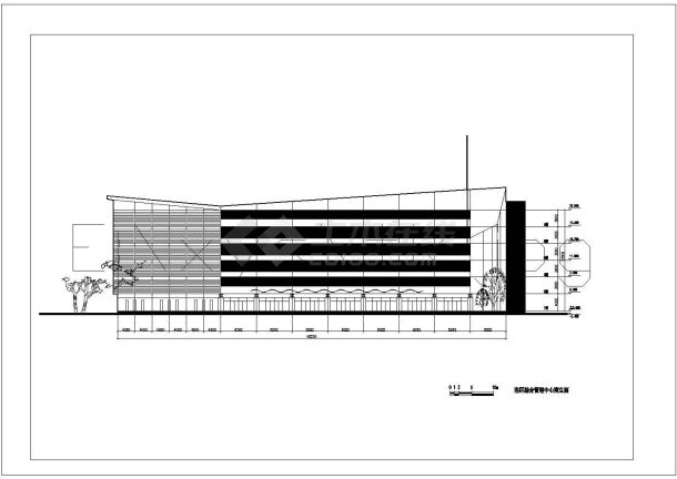 珠海市江河西路某5层框架结构商务酒店全套建筑设计CAD图纸-图一