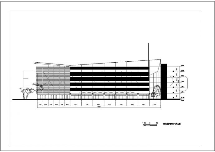 珠海市江河西路某5层框架结构商务酒店全套建筑设计CAD图纸_图1