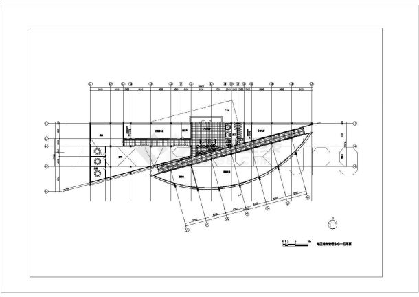 珠海市江河西路某5层框架结构商务酒店全套建筑设计CAD图纸-图二