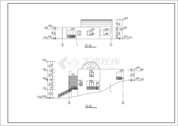 室内带游泳池的别墅设计方案图，共7张-图一