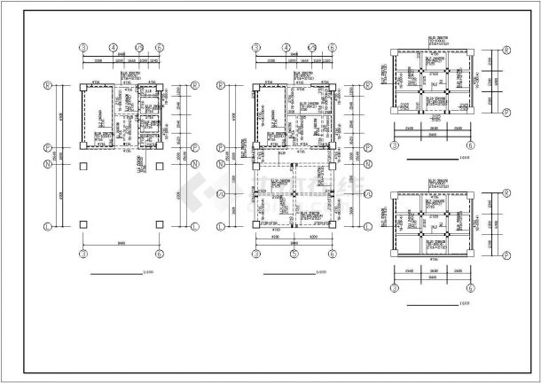 延安市某临街13层钢混框剪结构星级大酒店全套结构设计CAD图纸-图二