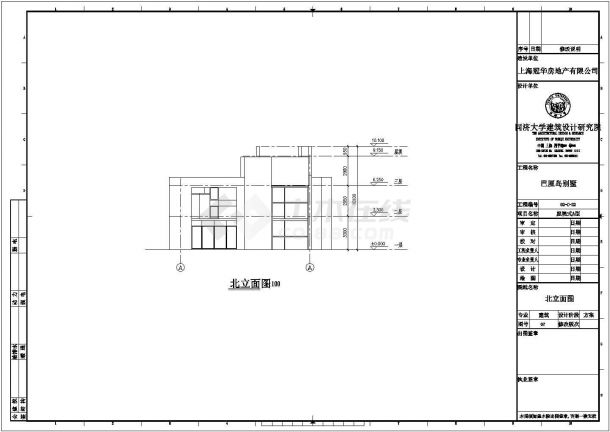 某三层框架结构庭院式别墅设计cad建筑方案图纸-图二