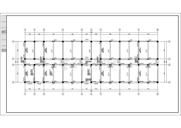 温州市和平路某8层框架结构商务酒店全套结构设计CAD图纸-图一
