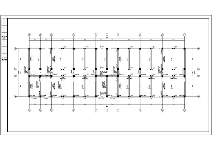 温州市和平路某8层框架结构商务酒店全套结构设计CAD图纸_图1