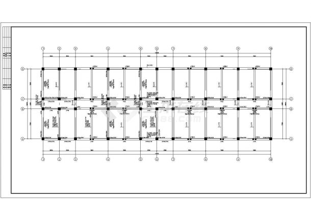 温州市和平路某8层框架结构商务酒店全套结构设计CAD图纸-图二