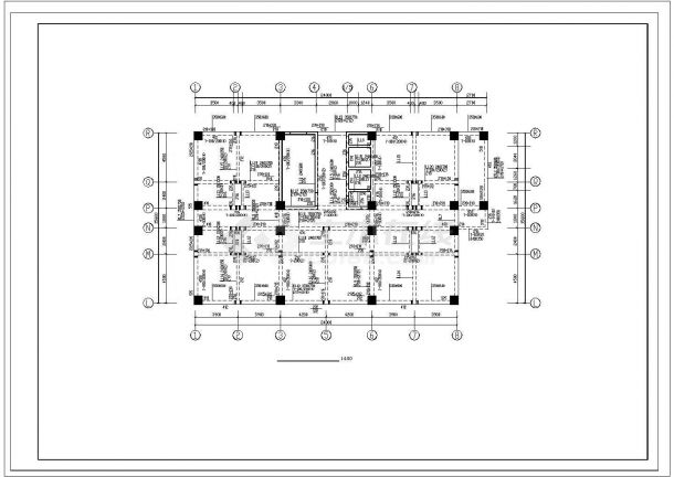 平湖市建设路亩13层钢混框架结构商务酒店全套结构设计CAD图纸-图二