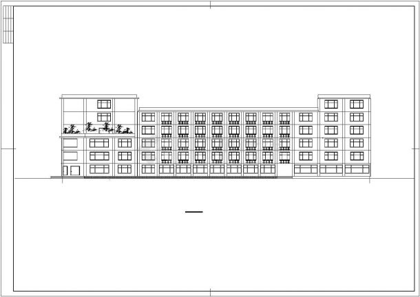 天津市南苑西路某6层框架结构连锁商务宾馆建筑设计CAD图纸-图一