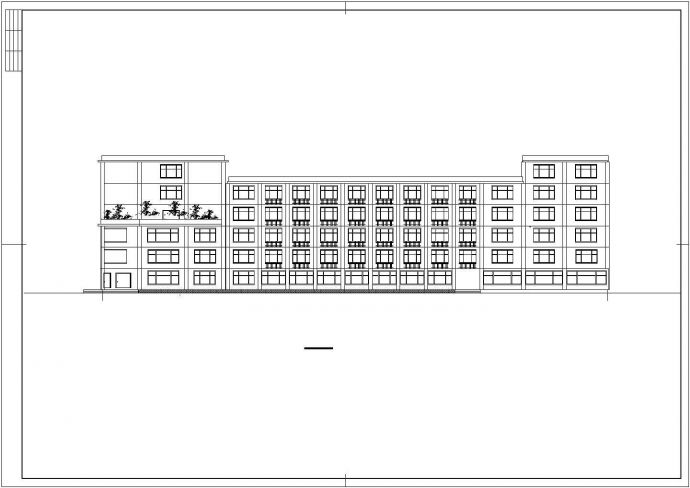 天津市南苑西路某6层框架结构连锁商务宾馆建筑设计CAD图纸_图1