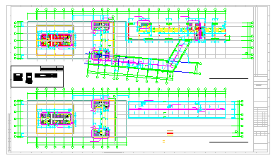 24层钢框架混凝土核心筒结构国际设计中心结构cad设计图（安藤忠雄设计）-图二