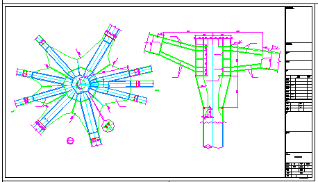 [浙江]五层筒体空间桁架结构博物馆结构cad设计图-图一