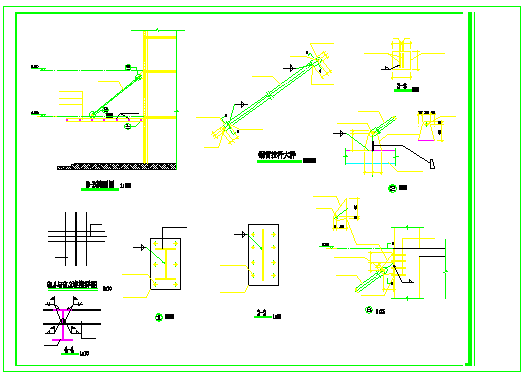 悬挑雨篷钢结构施工cad设计图_图1