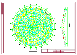 [重庆]桁架与网架混合结构重点大学体育馆钢结构cad设计施工图-图二