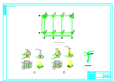 综合楼至副井井口房联廊结构cad设计图(含PKPM计算文件)-图一
