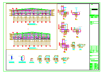 某局部带夹层门式刚架厂房结构cad设计图_图1