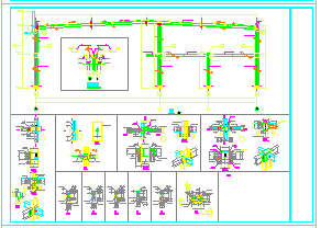 钢结构4S店结构cad设计施工图（24米跨带计算模型）-图二
