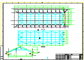 商业广场中庭大跨度钢结构cad设计施工图-图二