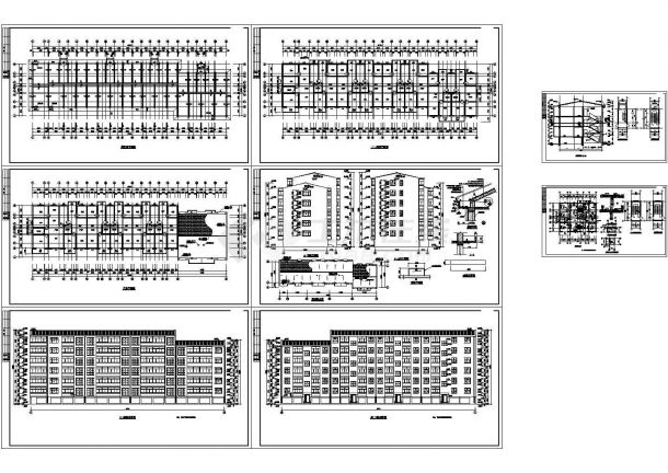 六层经济适用房方案设计建筑施工cad图，共八张-图一