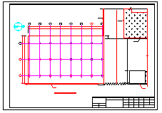 某自行车棚钢管结构cad设计图_图1