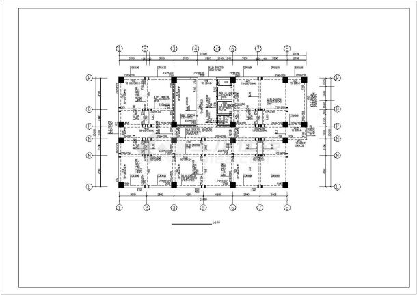 银川市某4层钢混框架结构高档宾馆全套结构设计CAD图纸（含地下1层）-图一