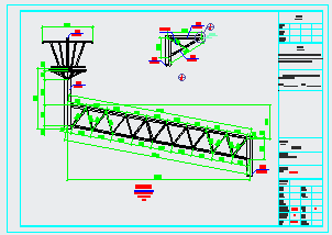 公园六角伞膜结构cad设计施工图-图二